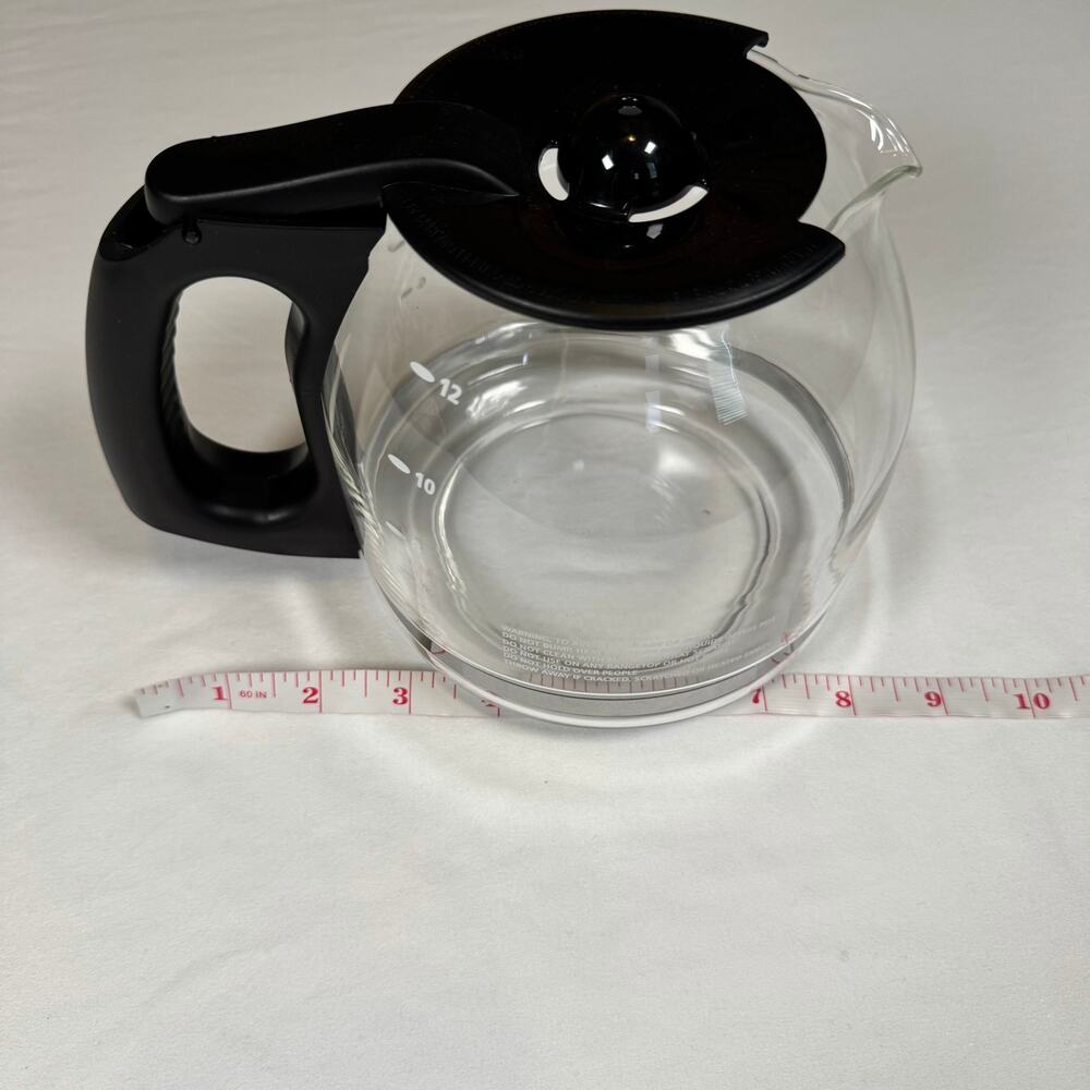 Mr. Coffee 12 Cup Replacement Carafe Glass Black PLD12-1 BVMC-SJ Coffee Pot EUC - Picture 4 of 10